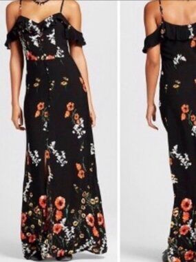 Xhilaration Target floral button down maxi dress